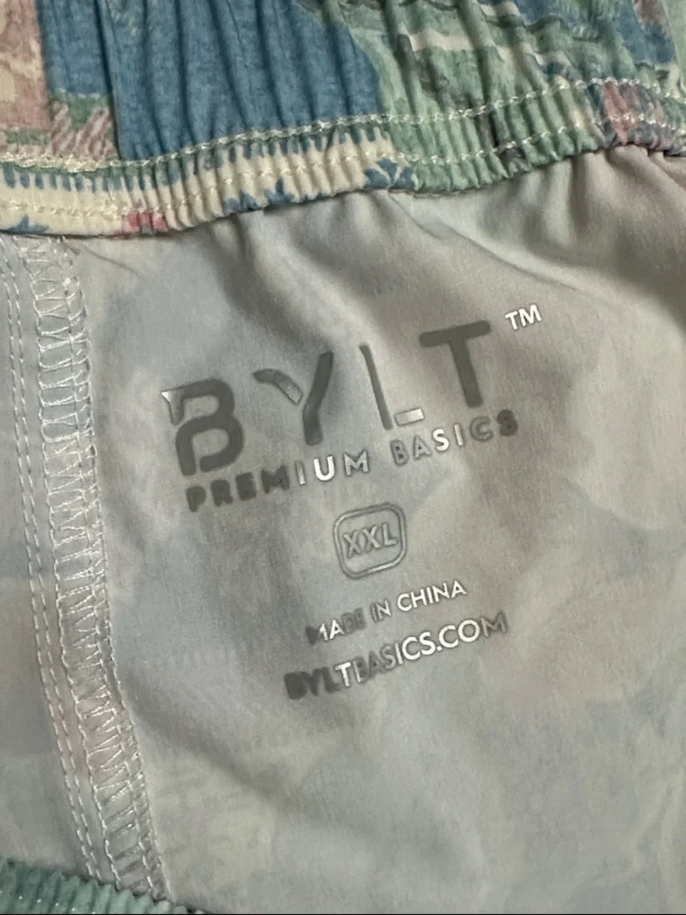 BYLT 5” Baja Swim Training Board Shorts Blue Pink‎ Size XXL